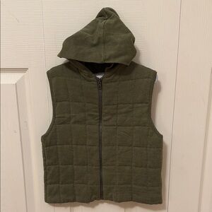 Zara Kids Olive Green Quilted Hooded Vest size 3-4 years